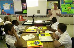 Teachers conducted the interviews to fill teaching positions at the school at Grove Patterson School in west Toledo.