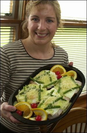 Diane Hardin used ingredients already in the house to create her award-winning Swiss and Asparagus Eggs Benedict.