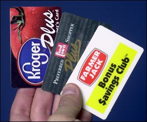 Kroger and Farmer Jack have joined Food Town, which introduced its cards in 1993.