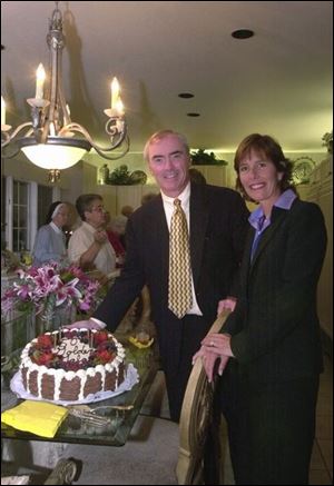 CHAIRPERSONS: Steve Stanford and Mary Werner at the home of Debi and Jay Mertz.