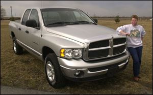 Ellen Belcik, of Walbridge, has moved up to a Dodge Ram 1500 Quad Cab from a compact pickup truck.