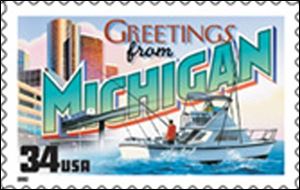 The Michigan stamp is slated for release Thursday.