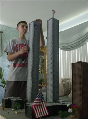 Chris King hopes to take his model of the World Trade Center site to New York Mayor Michael Bloomberg.