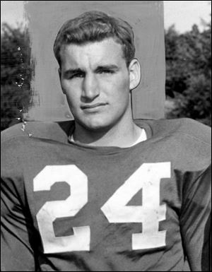 Jim White in 1956: At Ottawa Hills High School he starred at quarterback. He then attended Princeton University and later earned law degrees from Ohio State University and New York University.