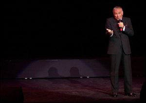 OL' BLUE EYES: A Frank Sinatra impersonator wows the benefit audience.