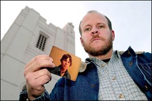 William Claar, 43, with a teenage photo of himself, says he was molested repeatedly.
