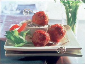 For a party on a plate, serve Spicy Buffalo-Style Meatballs.