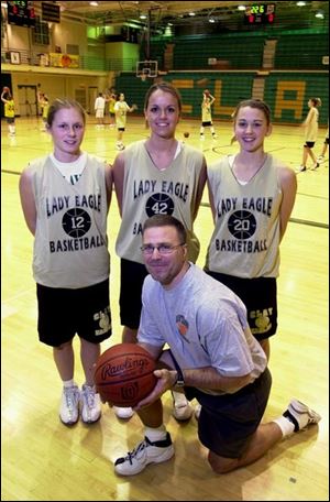 Clay coach Roger Achter can count on, from left, Melissa Bowie, Kristin Crawford and Kate Achter. Crawford is the top rebounder and Achter leads in scoring.