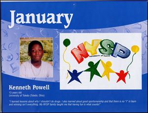 Kenneth Powell's T-shirt design put him on the January calendar.