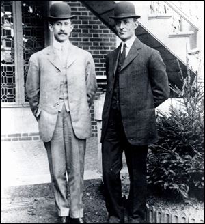 Orville, left, and Wilbur Wright gave their mother a great deal of credit for encouraging their interest in machines.