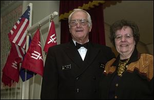 NEW CHIEF: Hal Joe Shafer, commander of the Toledo Power Squadron, celebrated with wife Rosalie.
