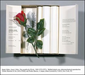 A photomechanical reproduction of a rose, by Jasper Johns.