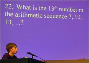Victor Tehensky, 14, of Christ the King School won the Countdown Round at MATHCOUNTS.