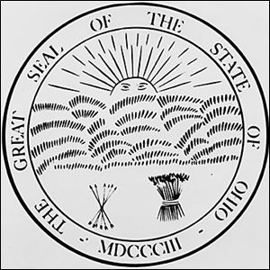 The Great Seal went through many changes between 1803, above, and 1967, below.