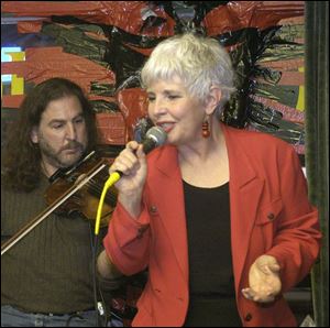 Julie Parrish performs in a club in Santa Monica, Calif.