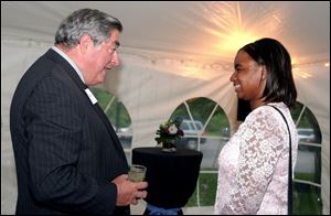 HIGH-LEVEL TALKS: Joe Magliochetti chats with Mieasha Hicks, Boys and Girls Clubs' Ohio Youth of the Year.