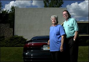 Olive, left, and Terry Lytle show free Christian movies every Saturday and Sunday night at the Devil's Lake Drive-In.