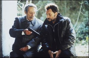 Jean Rochefort and Johnny Hallyday in Man on the Train.