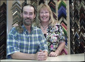Owner Bill Chapin and wife, Tish, hope to sell the Frame Shop and the Town Gallery art shop on Adams Street.