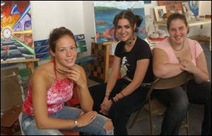 Sarah Snyder, left, Chrissie D'Amato, and Helen Grubb say transition to a new school can be a challenge.