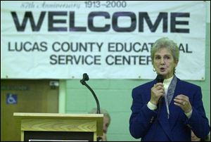 `You are really carrying on for her. You are completing the mission,' says Grace Corrigan, mother of Christa McAuliffe, during the opening of the Challenger Learning Center.