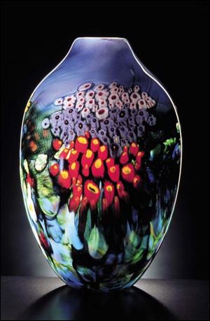 Glass art by Shawn Messenger of Toledo. 