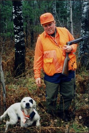 Lou Best took his English setter Suzy on a hunting trip, even after she was diagnosed with cancer. Best is one of the founders of the Wood/Lucas Chapter of Pheasants Forever.