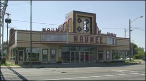 This is a view of the exterior of the Maumee Indoor Theater on Conant Street as it appeared in August, 2002.
