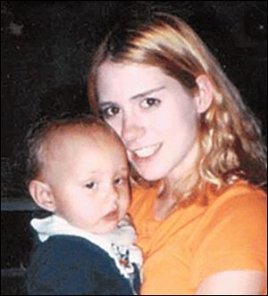 Monica Boecker, who died in an industrial accident Oct. 23, is shown here with her son Ean.