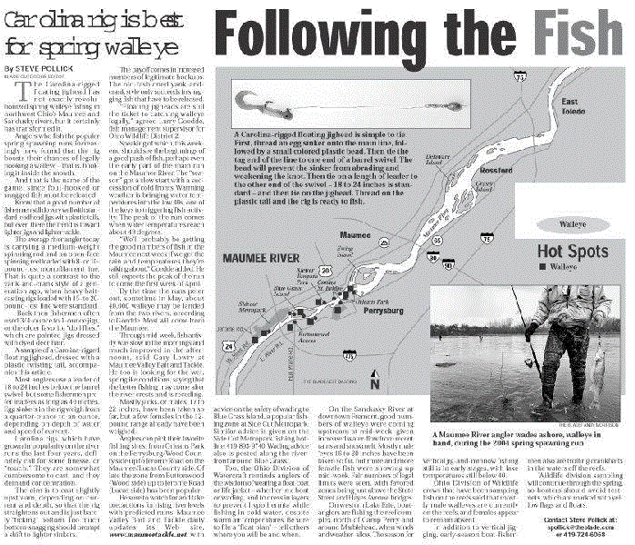 Following the fish Carolina rig is best for spring walleye The Blade
