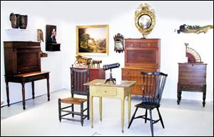 Dealers bring a variety of antiques to the Ann Arbor show.