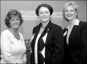 From left, Shelly Conyngham, Donna Woodson, and Susan Herring aid the Family and Child Abuse Prevention Center.