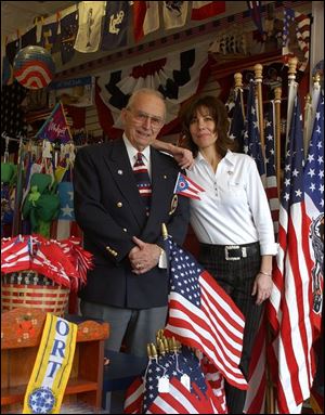 Howard Pinkley and his daughter, Wendy Beallas, run Flags Sales & Repairs from a former firehouse in Point Place. The company makes and repairs flags and installs flagpoles.