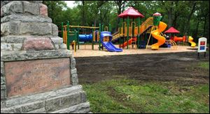 New playground equipment in place at Parmalee Park is in the final part of renovations.