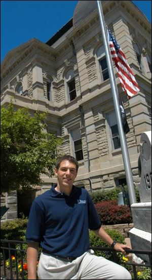 Ben Konop spent part of the weekend walking with his father, Alan, a Toledo attorney.