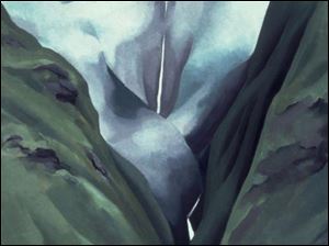 Georgia O'Keeffe's <i>Waterfall No. III 'Iao Valley</i>, a 1939 oil on canvas.
