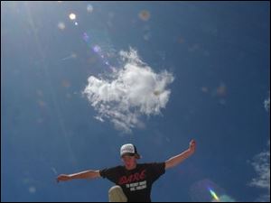 NBR plane06p  Mike McDuffey, 16, of Carlton, Michigan, at the new skateboard park in Monroe, Michigan on August 6, 2004. Jetta Fraser/Blade