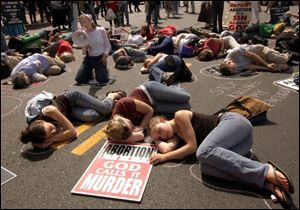 A demonstration in Boston at the Democrats' national convention. Police expect the situation to be worse in New York. 