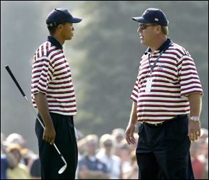 One of Hal Sutton's jobs this week is to figure out how to get Tiger Woods to earn more points for the American team.