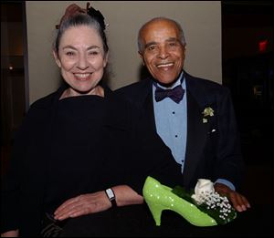 COUPLE OF NOTE: Judith and Jon Hendricks are in tune with their gala surroundings.