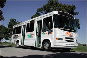 BGSU hopes to license the hybrid diesel/electric propulsion system used in this bus to an Indiana bus manufacturer.