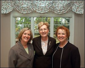 From left, Kathryn Fell, Margaret Danzinger, and Gretchen Gehring were organizers of the Crescendos' brunch.