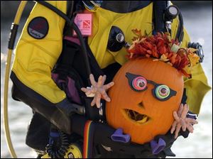 The underwater work of Nancy Dellisanti of Huron, Ohio, won top honors for creativity at the White Star Quarry contest. 