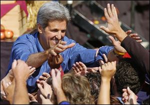 Sen. John Kerry at a rally in Elyria, Ohio, in early October.