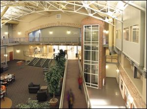 The Collaborative of Toledo won second place from the American Institute of Architects Toledo chapter for its renovation of the Ridge Student Center at Adrian College in Adrian, Mich. 
