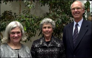From left, Lee Hakel, Nancy Williams, and William Heywood at the Planned Parenthood Levison award ceremony.