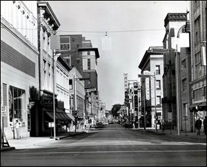 Downtown Toledo's Adams Street was a thriving shopping destination in 1960.