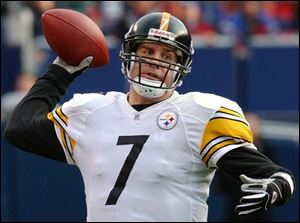 To show the Steelers don't move solely on the ground, QB Ben Roethlisberger completed 18 of 28 passes for 316 yards.