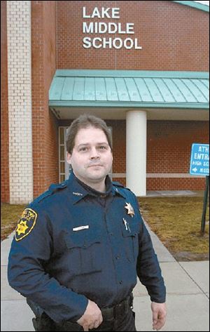 Lake Township police officer Steve Poiry will ensure safety.