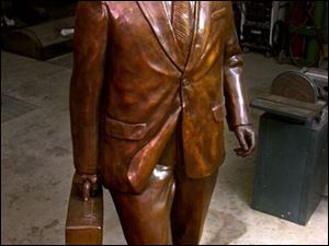 Statue of Gov. James A. Rhodes.